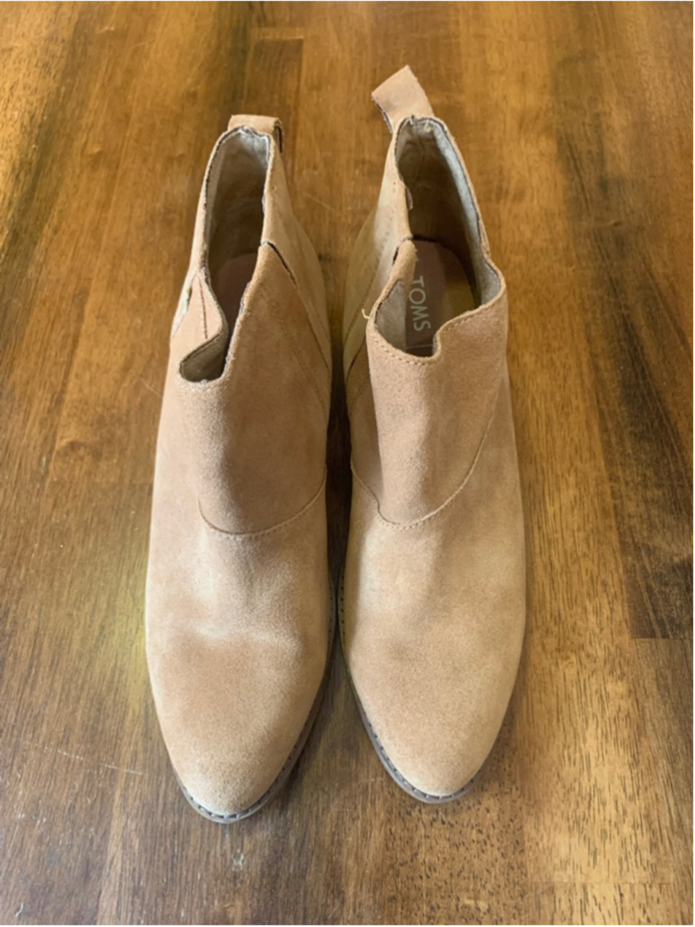 Tom’s Ankle Boots 7 Tan Low Heel - Picture 2 of 11
